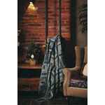 Плед BALTIMORA, синий с серым