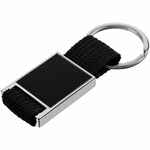 Брелок STROPP с тканевой вставкой, черный