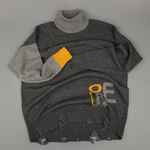 Свитер оверсайз TRICKSY NET GRUNGE на заказ, полушерсть, размер S/M