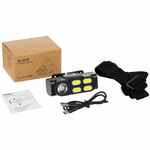 Налобный фонарик аккумуляторный ALNES, черный