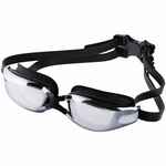 Очки для плавания зеркальные UNDERWATER, черные