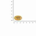 Шильдик металлический ALFA OVAL, золотистый глянцевый