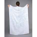 Плед WINTERFLAKE, бело-голубой с люрексом