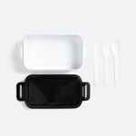 Ланчбокс PRANZO, белый с черным