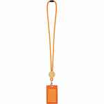 Шнурок для бейджа TUBE WOOD, оранжевый