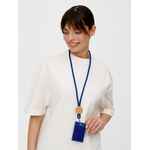 Шнурок для бейджа TUBE WOOD, синий