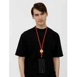 Шнурок для бейджа TUBE WOOD, красный