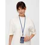 Шнурок для бейджа TUBE METAL, синий