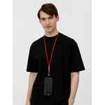 Шнурок для бейджа TUBE METAL, красный