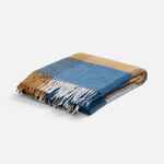 Плед FLECO, синий с коричневым