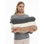 Плед CURVE VERVE, серый меланж (маренго)