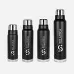 Термос RELAXIKA 1000 со стикерпаком, черный