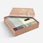 Плед AREQUIPA, голубой с красным