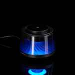 BLUETOOTH-колонка с подсветкой и беспроводной зарядкой QUANTIUM, черная