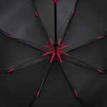 Зонт-трость HIDECOLOR с цветными спицами, черный с красным