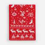 Шарф HOLIDALE, красный с молочным