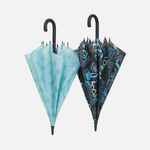 Зонт-трость UNDERCOLOR с полной запечаткой на заказ, с зелеными спицами