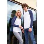 Футболка мужская с длинным рукавом FUNKY LSL белая с темно-синим, размер 3XL