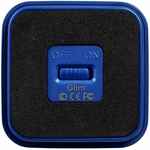 Беспроводная колонка с подсветкой гравировки GLIM, синяя