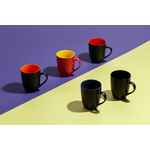 Кружка BRIGHT TULIP, матовая, черная с синим