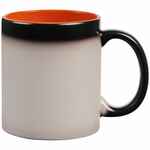 Кружка-хамелеон ON DISPLAY, матовая, черная с оранжевым