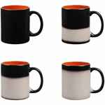 Кружка-хамелеон ON DISPLAY, матовая, черная с оранжевым