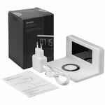 Часы настольные с беспроводным зарядным устройством PITSTOP, белые