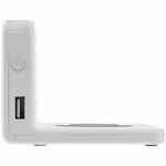 Часы настольные с беспроводным зарядным устройством PITSTOP, белые