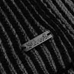 Шарф NOBILIS, черный с серым меланжем