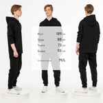 Худи унисекс H2, черное, размер XS/S