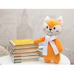 Мягкая игрушка BEASTIE TOYS, лисенок с белым шарфом