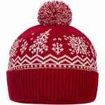 Шапка ELNIK, красная с молочно-белым