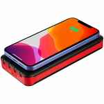 Аккумулятор с беспроводной зарядкой HOLIDAY MAKER WIRELESS, 10000 мАч, красный