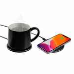 Кружка с подогревом и беспроводной зарядкой DUALBASE VER. 2.0 MATT, черная