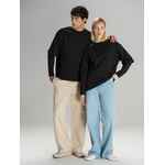 Футболка оверсайз с двойным рукавом KOSMOS, черная, размер XS/S