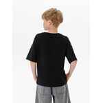 Футболка детская оверсайз TEEZER, черная, 6 лет