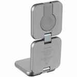 Складная станция беспроводной зарядки TERZA, серебристая