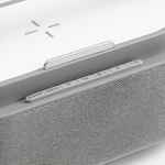 Колонка с часами и беспроводной зарядкой VESKE VER.2, серая