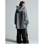 Дождевик-анорак HARD WORK, укороченный, серый, единый размер