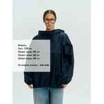 Дождевик-анорак ALATAU, укороченный, темно-синий, единый размер