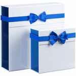 Коробка складная GALLANT, M, белая с синим