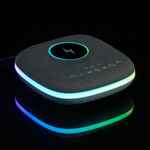 BLUETOOTH-колонка с беспроводной зарядкой и подсветкой TERRAFONIC, серая