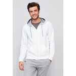 Толстовка мужская на молнии SOUL MEN 290 с контрастным капюшоном, белый, размер S