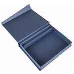 Коробка DUO под ежедневник и ручку, темно-синяя