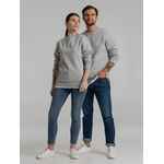 Свитшот унисекс KING, серый меланж, размер S