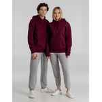 Толстовка с капюшоном унисекс KING, бордовая, размер XS