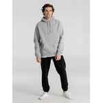 Толстовка с капюшоном унисекс KING, серый меланж, размер XS