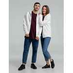 Толстовка на молнии с капюшоном унисекс KING, белая, размер XS