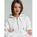 Толстовка на молнии с капюшоном унисекс KING, белая, размер XS
