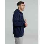 Толстовка на молнии с капюшоном унисекс KING, темно-синяя, размер XS